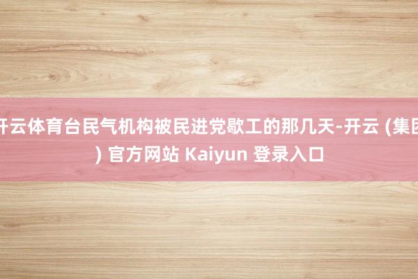 开云体育台民气机构被民进党歇工的那几天-开云 (集团) 官方网站 Kaiyun 登录入口