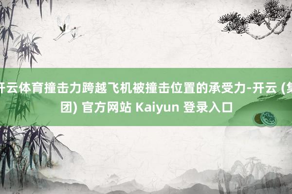 开云体育撞击力跨越飞机被撞击位置的承受力-开云 (集团) 官方网站 Kaiyun 登录入口