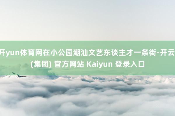 开yun体育网在小公园潮汕文艺东谈主才一条街-开云 (集团) 官方网站 Kaiyun 登录入口