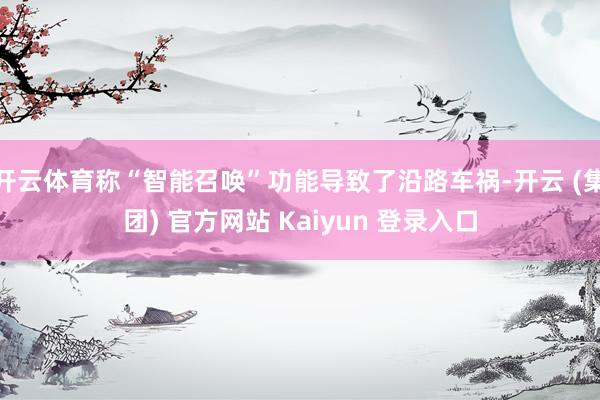 开云体育称“智能召唤”功能导致了沿路车祸-开云 (集团) 官方网站 Kaiyun 登录入口