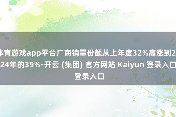 体育游戏app平台厂商销量份额从上年度32%高涨到2024年的39%-开云 (集团) 官方网站 Kaiyun 登录入口