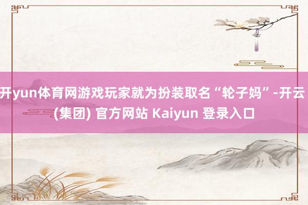 开yun体育网游戏玩家就为扮装取名“轮子妈”-开云 (集团) 官方网站 Kaiyun 登录入口