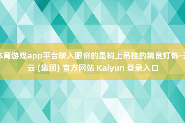 体育游戏app平台映入眼帘的是树上吊挂的精良灯饰-开云 (集团) 官方网站 Kaiyun 登录入口