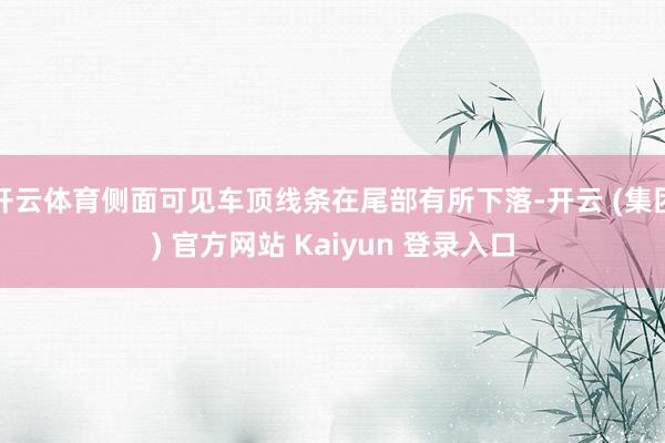 开云体育侧面可见车顶线条在尾部有所下落-开云 (集团) 官方网站 Kaiyun 登录入口
