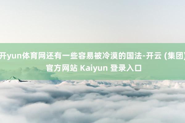 开yun体育网还有一些容易被冷漠的国法-开云 (集团) 官方网站 Kaiyun 登录入口