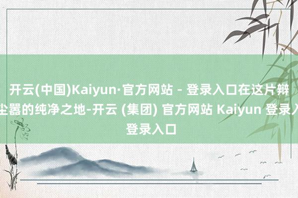 开云(中国)Kaiyun·官方网站 - 登录入口在这片辩认尘嚣的纯净之地-开云 (集团) 官方网站 Kaiyun 登录入口