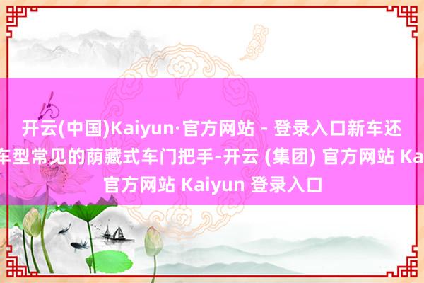 开云(中国)Kaiyun·官方网站 - 登录入口新车还配备了新能源车型常见的荫藏式车门把手-开云 (集团) 官方网站 Kaiyun 登录入口