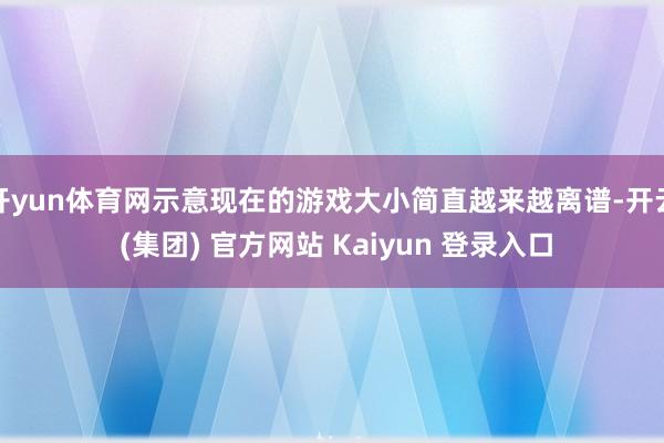 开yun体育网示意现在的游戏大小简直越来越离谱-开云 (集团) 官方网站 Kaiyun 登录入口